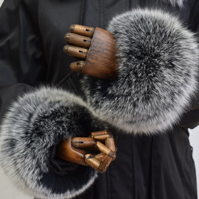 Winter Clothing Deals - الثعلب الفراء الأصفاد للنساء كامل الجلود