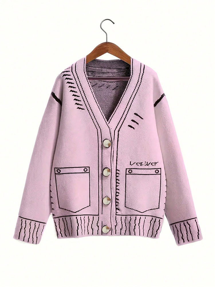 Winter Clothing Deals - حجم كبير المرأة زر متابعة سترة