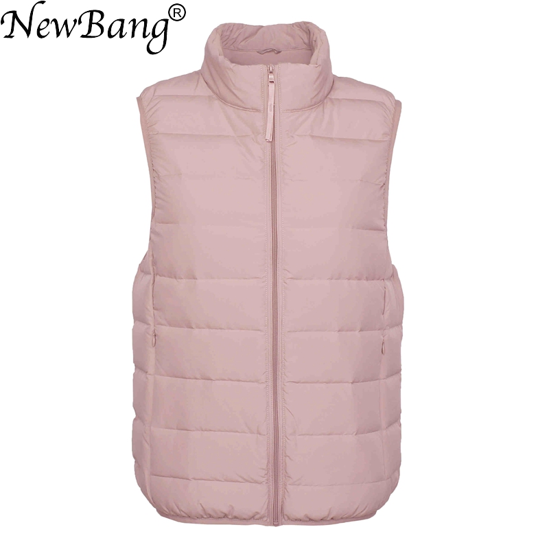 Down Vest Ultralight - NewBang-سترة نسائية من القماش غير اللامع