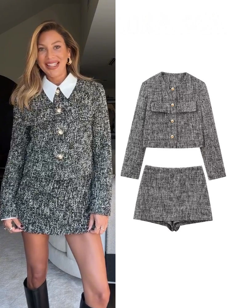 Winter Clothing Deals - HH المرأة 2 قطعة مجموعة منقوشة