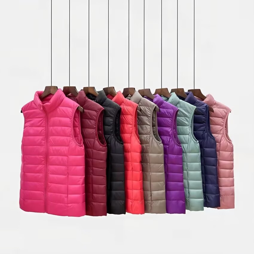 Down Vest Ultralight - سترات نسائية بدون أكمام، معاطف شتوية
