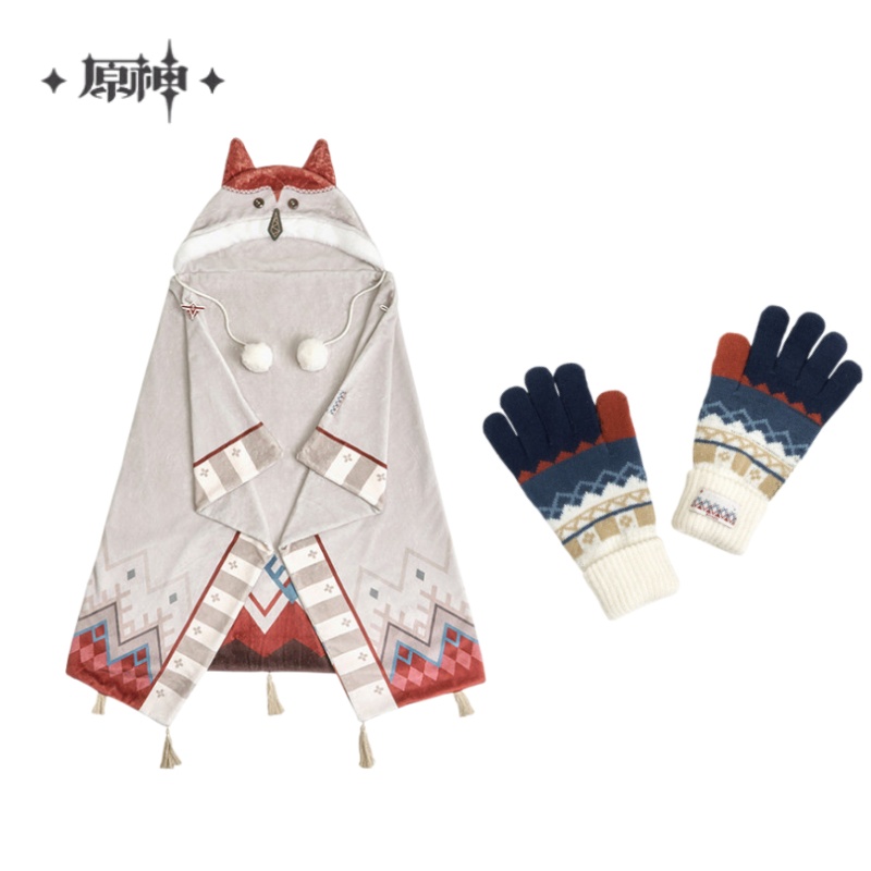 Winter Clothing Articles - بطانية شال بتصميم أليوشا من جينشين