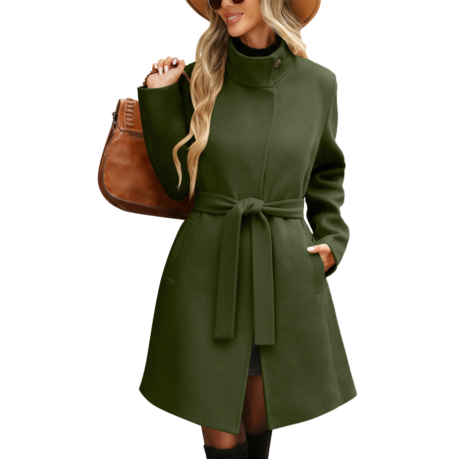 معطف صوف نسائي جديد لخريف وشتا - مراجعة Winter Clothing Amazon وسعره