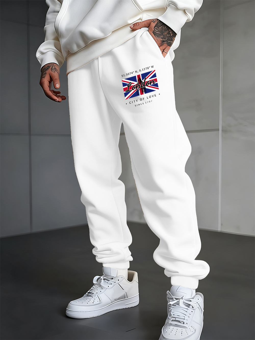 لندن مدينة الحب العلم Sweatpan - مراجعة Winter Clothing London وسعره