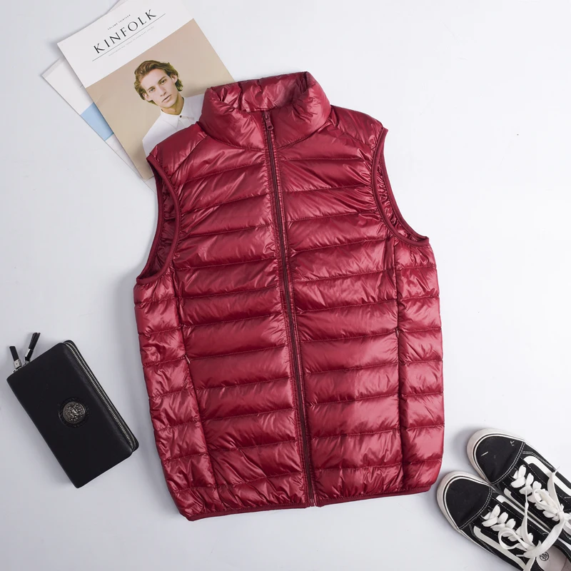 الخريف الشتاء الرجال بطة أسفل  - مراجعة Down Vest Ultralight وسعره