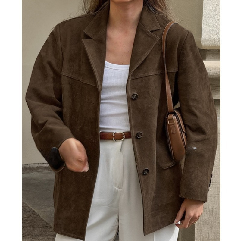 سترة من جلد الغزال ذات اللون ا - مراجعة Winter Clothing Amazon وسعره