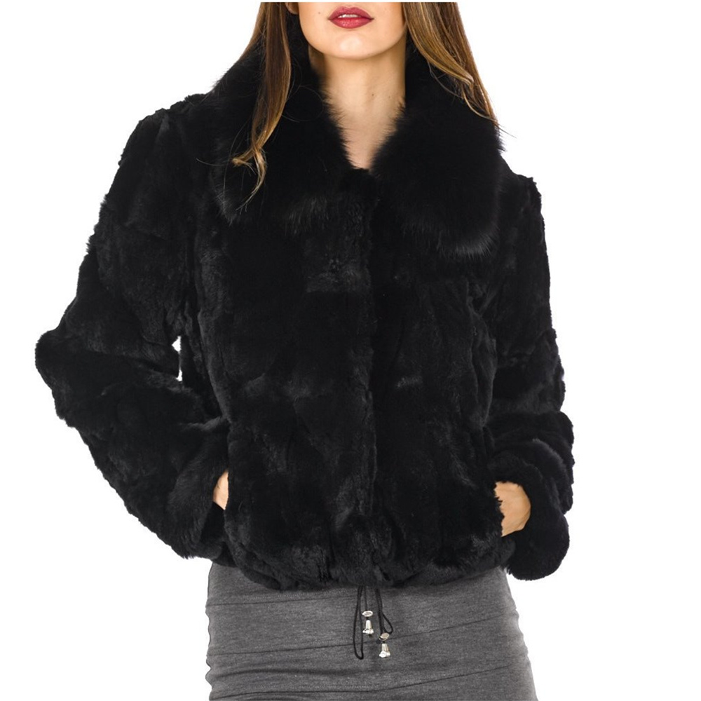 معطف فرو أرنب حقيقي فاخر للنسا - مراجعة Winter Clothing Offer وسعره